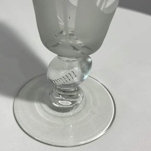 Football Player Pilsner Beer Frosted Stem Glass Libbey Vintage 1990s - Picture 3 of 11